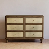 Commode 6 tiroirs noyer Marin