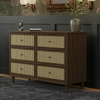 Commode 6 tiroirs noyer Marin