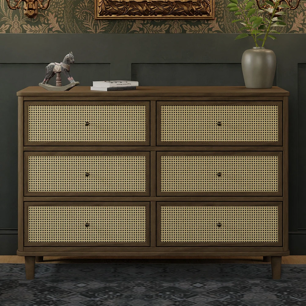 Commode 6 tiroirs noyer Marin