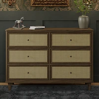 Commode 6 tiroirs noyer Marin