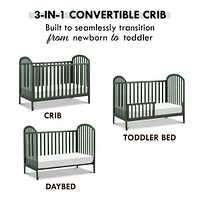 Beau 3-in-1 Convertible Crib - Forest Green