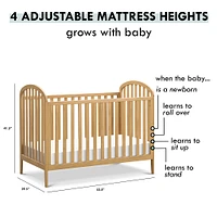 Beau 3-in-1 Convertible Crib - Honey