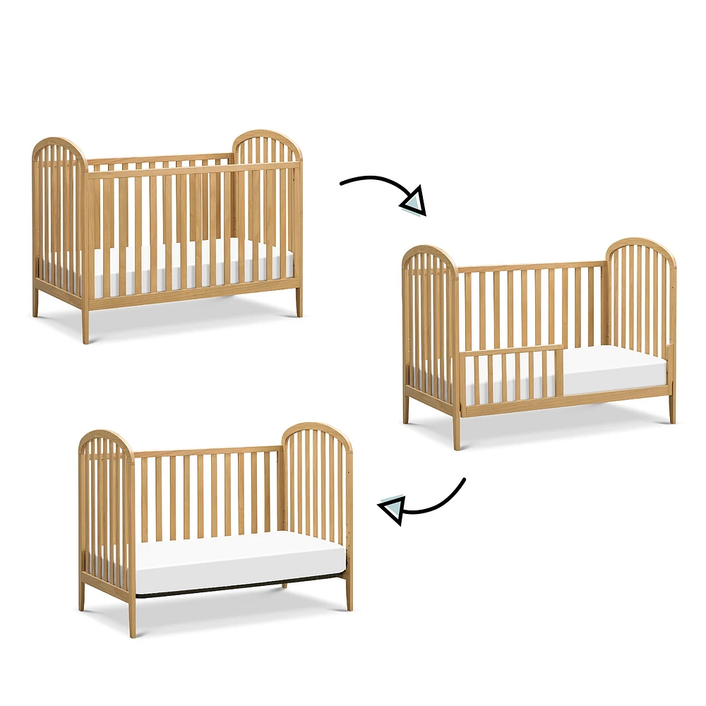 Beau 3-in-1 Convertible Crib - Honey