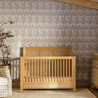 Eloise 4-in-1 Convertible Crib - Honey & Performance Sand Eco-Weave
