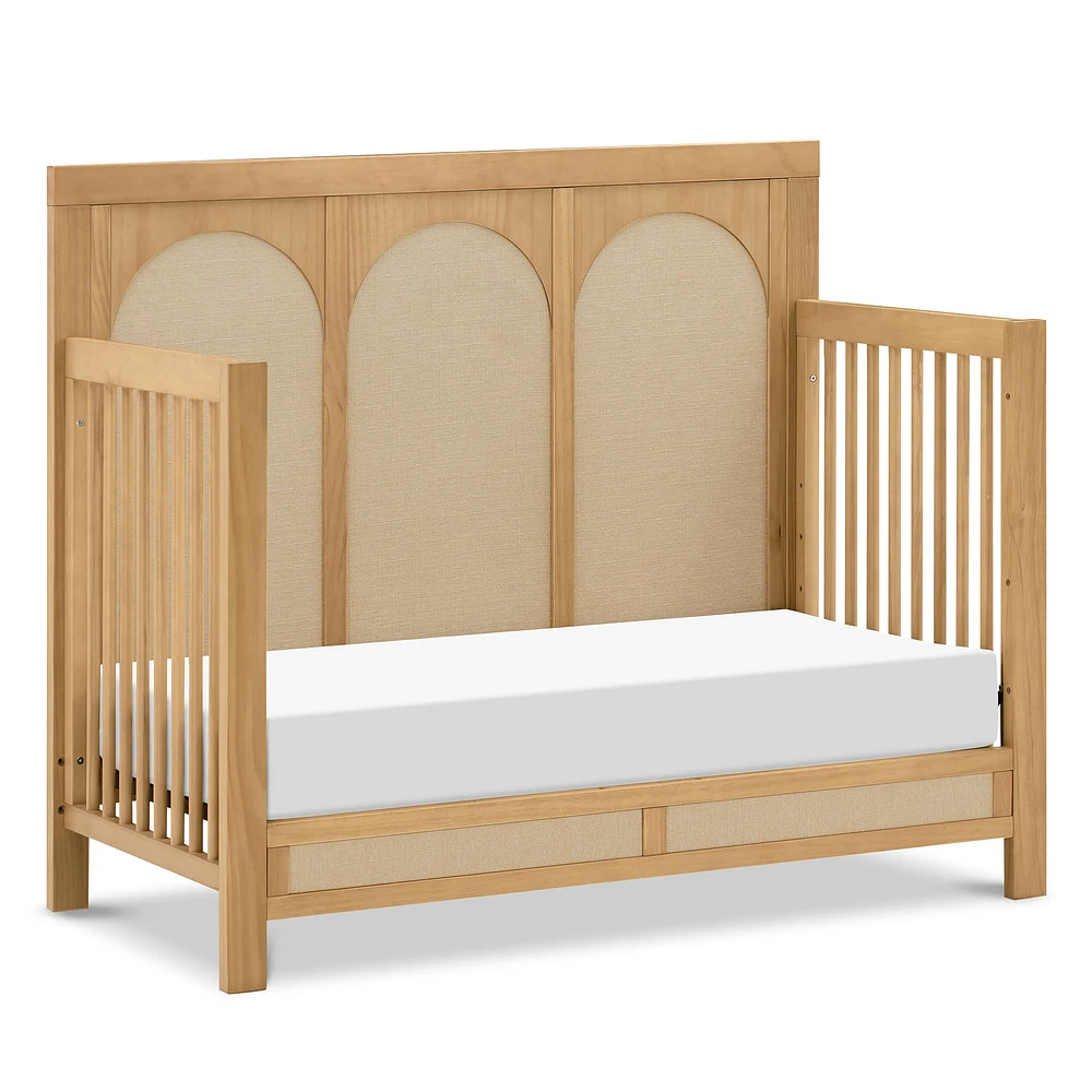 Eloise 4-in-1 Convertible Crib - Honey & Performance Sand Eco-Weave