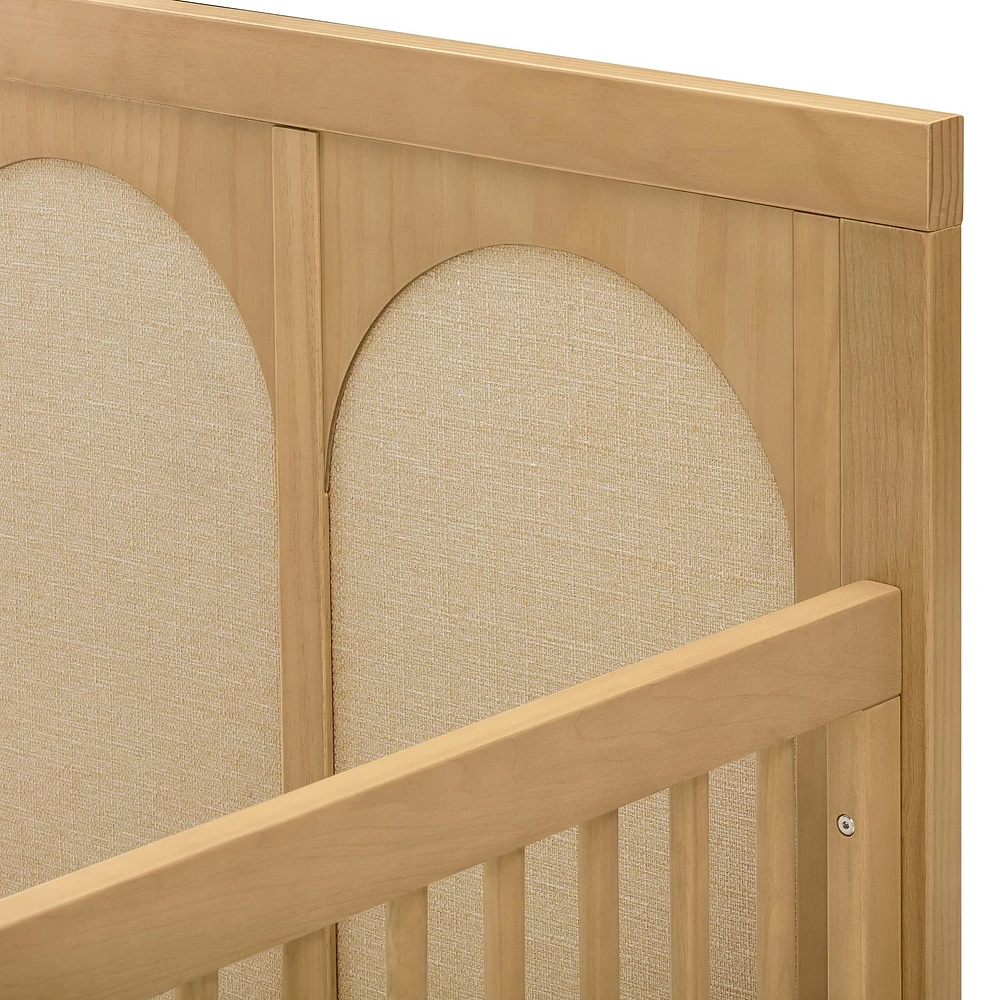 Eloise 4-in-1 Convertible Crib - Honey & Performance Sand Eco-Weave