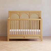 Eloise 4-in-1 Convertible Crib - Honey & Performance Sand Eco-Weave