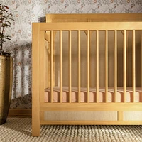 Eloise 4-in-1 Convertible Crib - Honey & Performance Sand Eco-Weave
