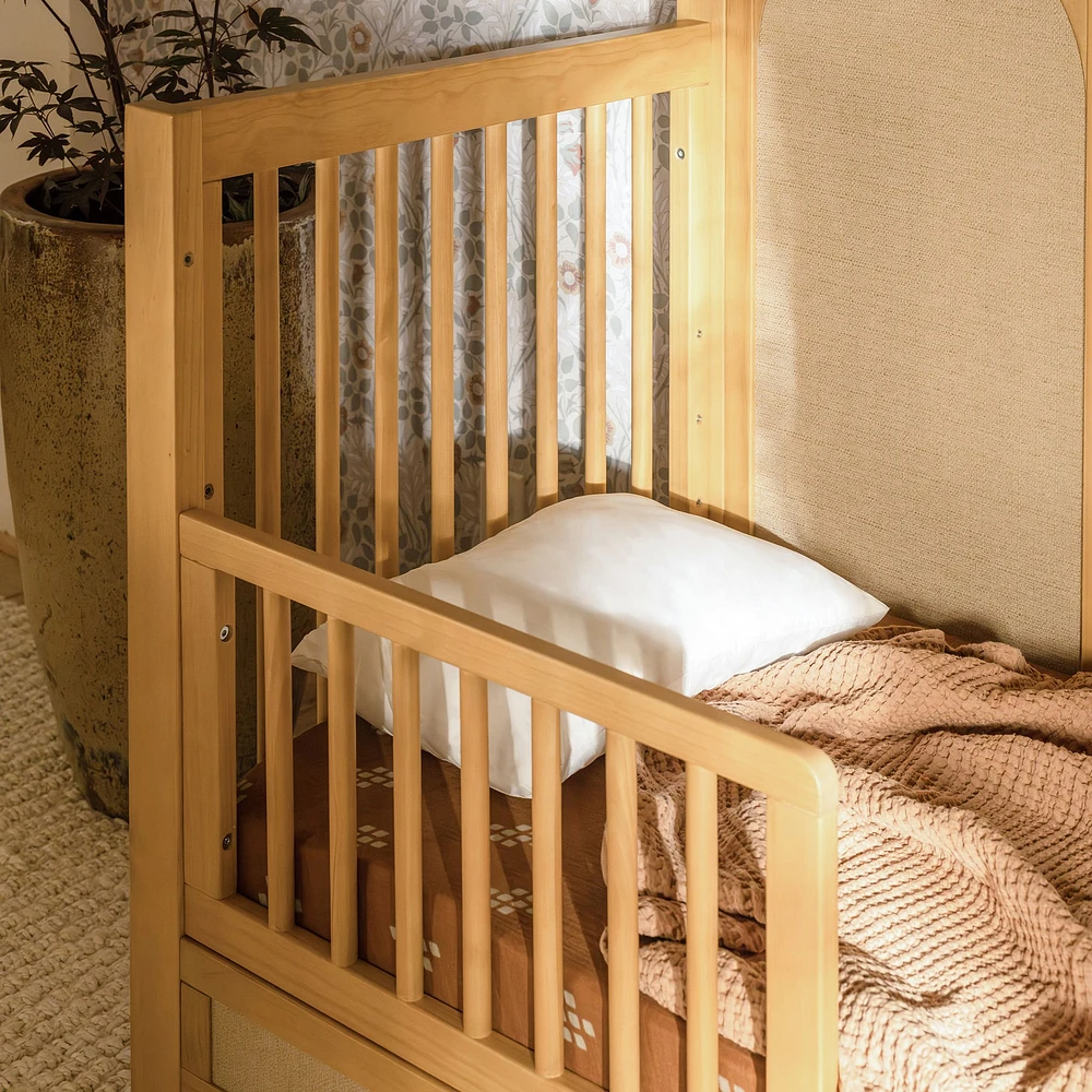 Eloise 4-in-1 Convertible Crib - Honey & Performance Sand Eco-Weave