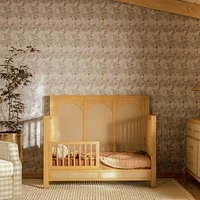 Eloise 4-in-1 Convertible Crib - Honey & Performance Sand Eco-Weave