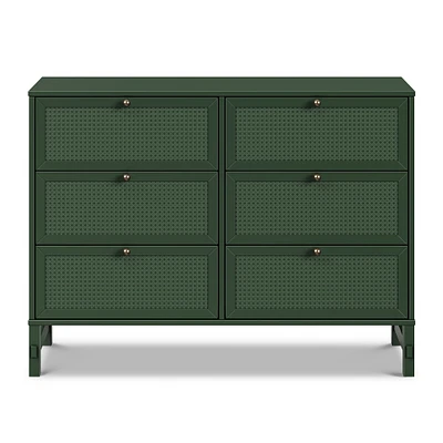 Margot 6 Drawers Dresser - Forest Green 