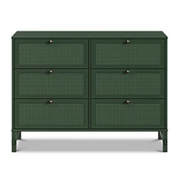 Margot 6 Drawers Dresser - Forest Green 