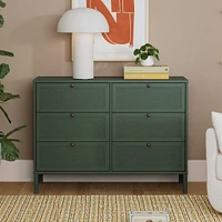 Margot 6 Drawers Dresser - Forest Green 