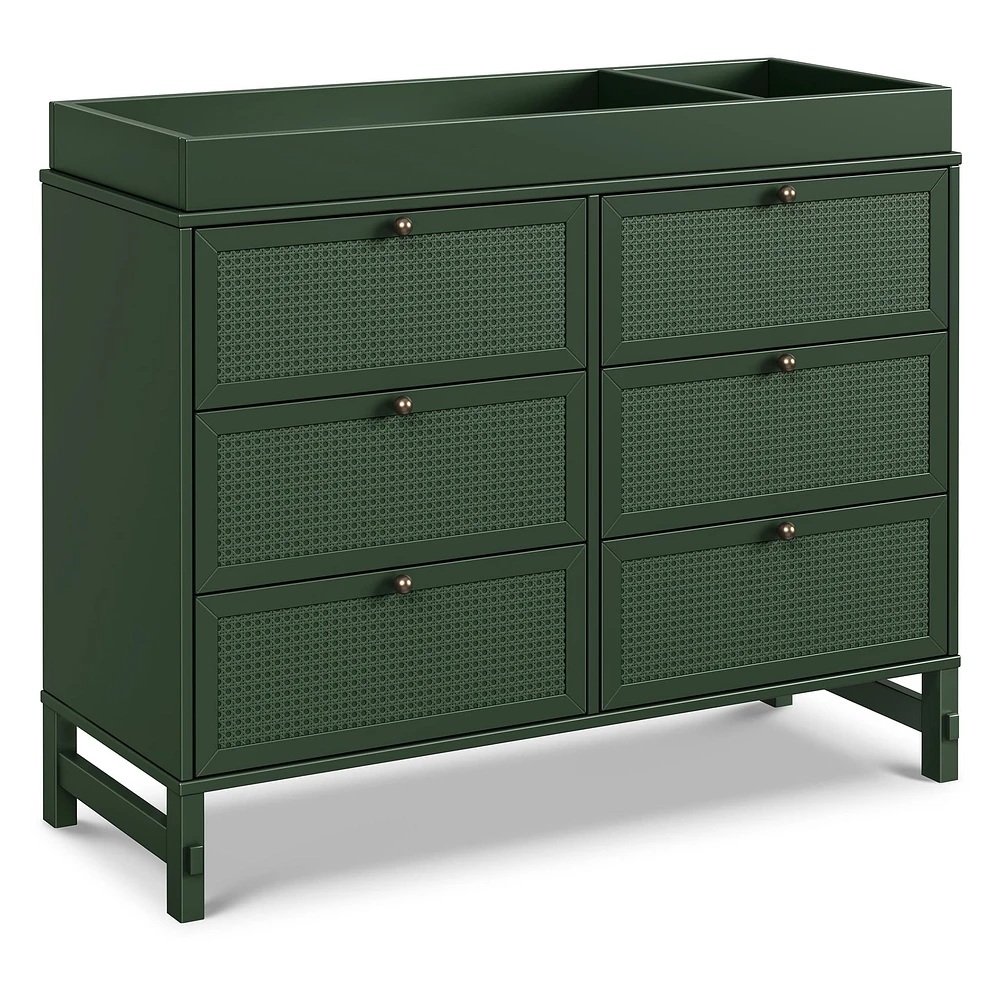 Margot 6 Drawers Dresser - Forest Green 