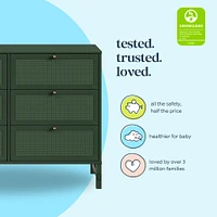 Margot 6 Drawers Dresser - Forest Green 
