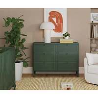 Margot 6 Drawers Dresser - Forest Green 