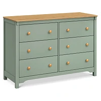 Commode 6 tiroirs Shea - Sauge / miel