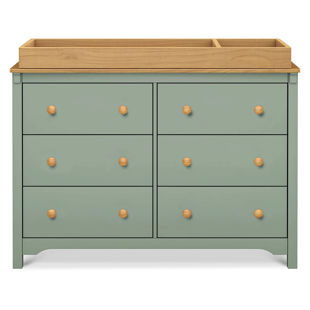 Commode 6 tiroirs Shea - Sauge / miel