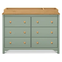 Commode 6 tiroirs Shea - Sauge / miel