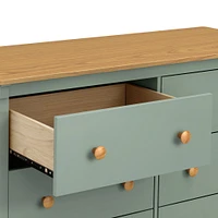 Commode 6 tiroirs Shea - Sauge / miel
