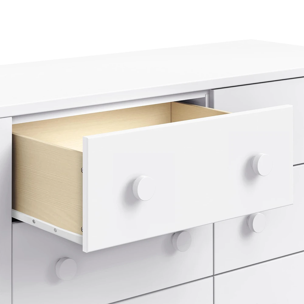 Sammy Scallop 6-Drawers Dresser - White 