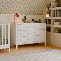 Sammy Scallop 6-Drawers Dresser - White 