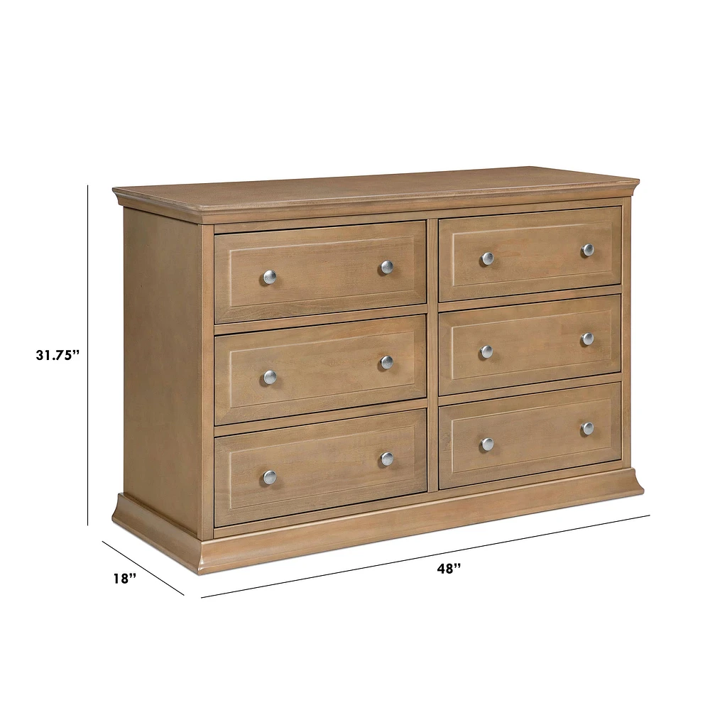 Davinci Signature 6-Drawer Double Dresser - Hazelnut