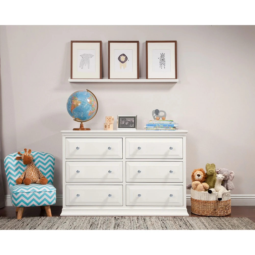 Commode Double 6 Tiroirs Signature Davinci - Blanc