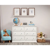 Commode Double 6 Tiroirs Signature Davinci - Blanc