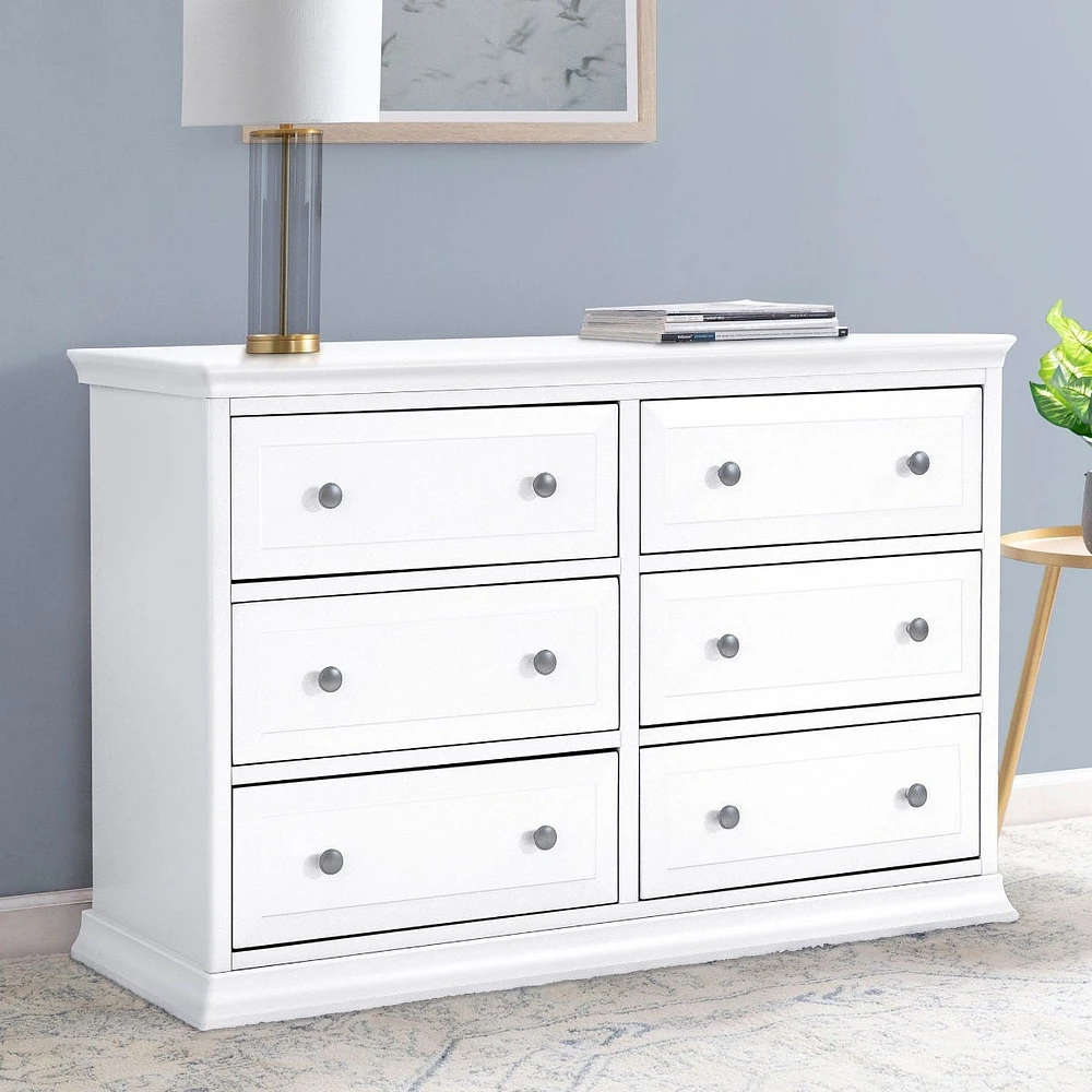 Commode Double 6 Tiroirs Signature Davinci - Blanc