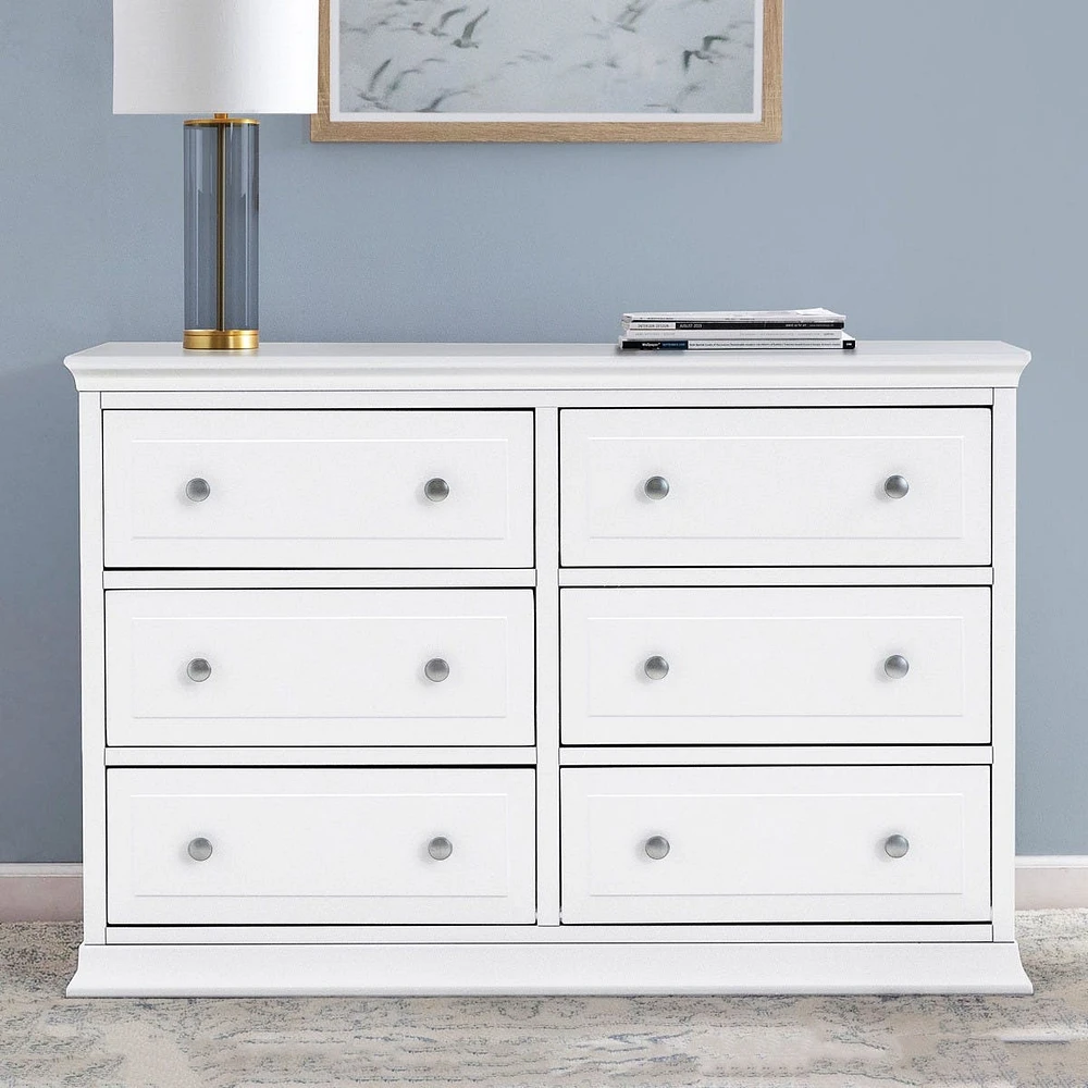 Commode Double 6 Tiroirs Signature Davinci - Blanc