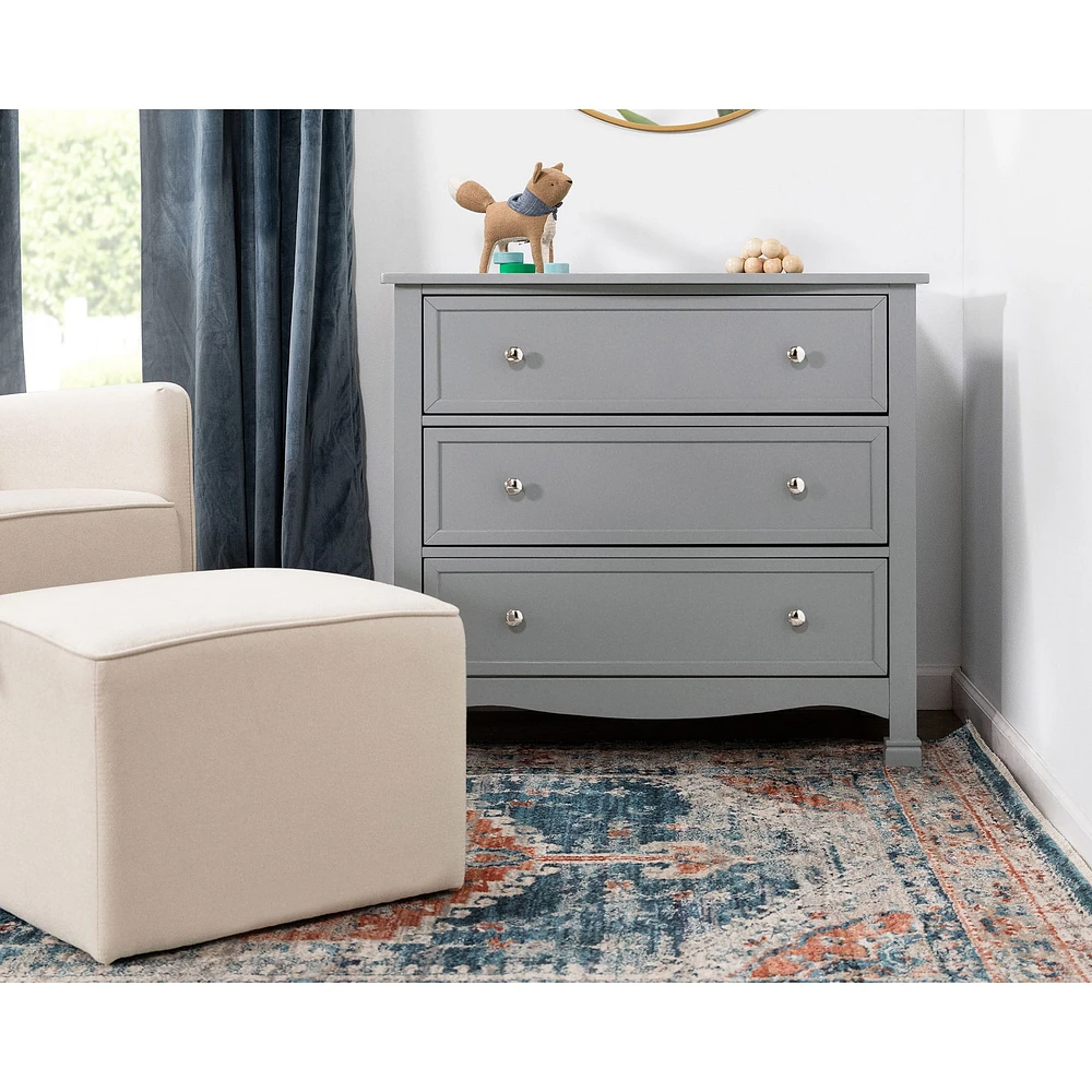Kalani 3-Drawer Dresser - Grey Finish