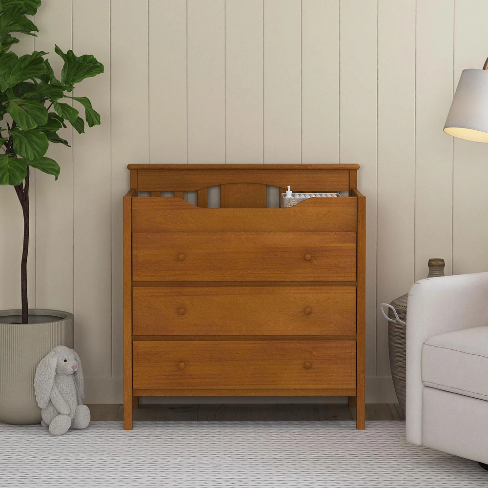 Jayden 3-Drawer Changer Dresser - Chestnut