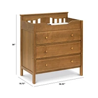 Jayden 3-Drawer Changer Dresser - Chestnut