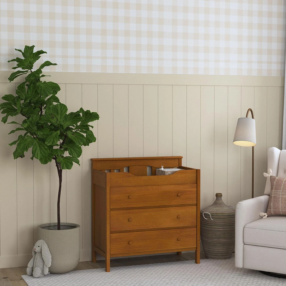 Jayden 3-Drawer Changer Dresser - Chestnut