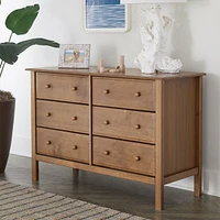 Jayden 6-Drawer Double Wide Dresser - Chestnut