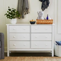 Commode 6 Tiroirs Jayden - Blanc