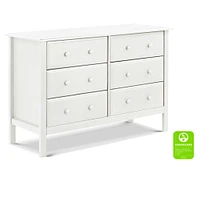 Commode 6 Tiroirs Jayden - Blanc