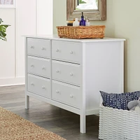 Commode 6 Tiroirs Jayden - Blanc