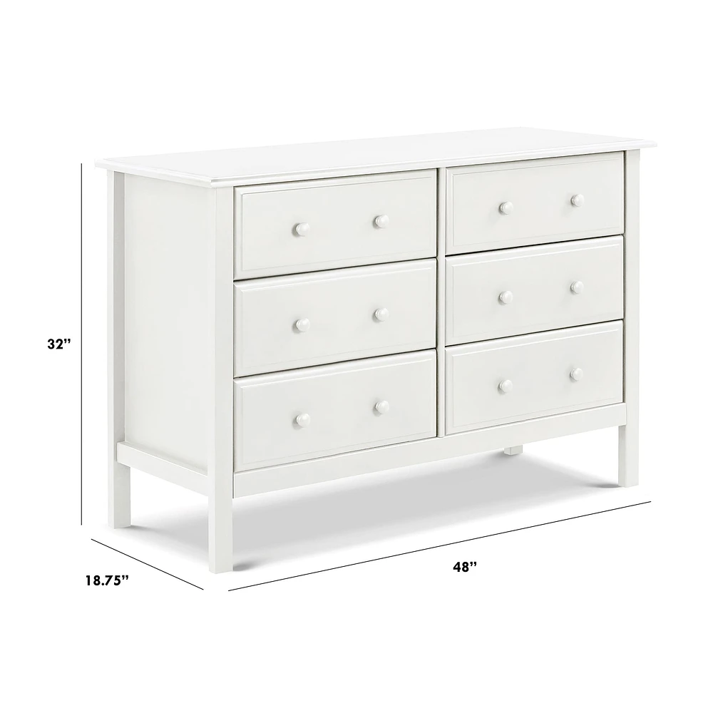 Commode 6 Tiroirs Jayden - Blanc