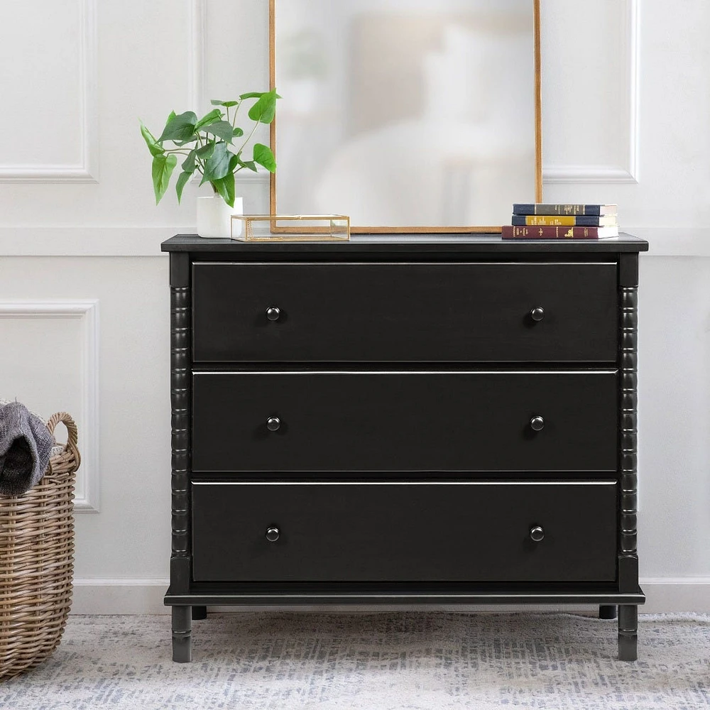 Commode 3 Tiroirs Jenny Lind Spindle - Ébène