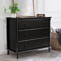 Commode 3 Tiroirs Jenny Lind Spindle - Ébène