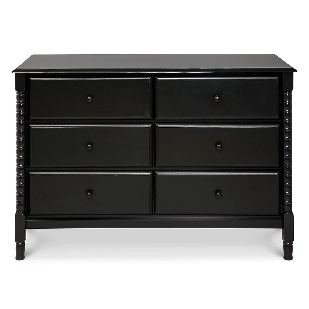 Jenny Lind Spindle 6-Drawer Dresser - Ebony