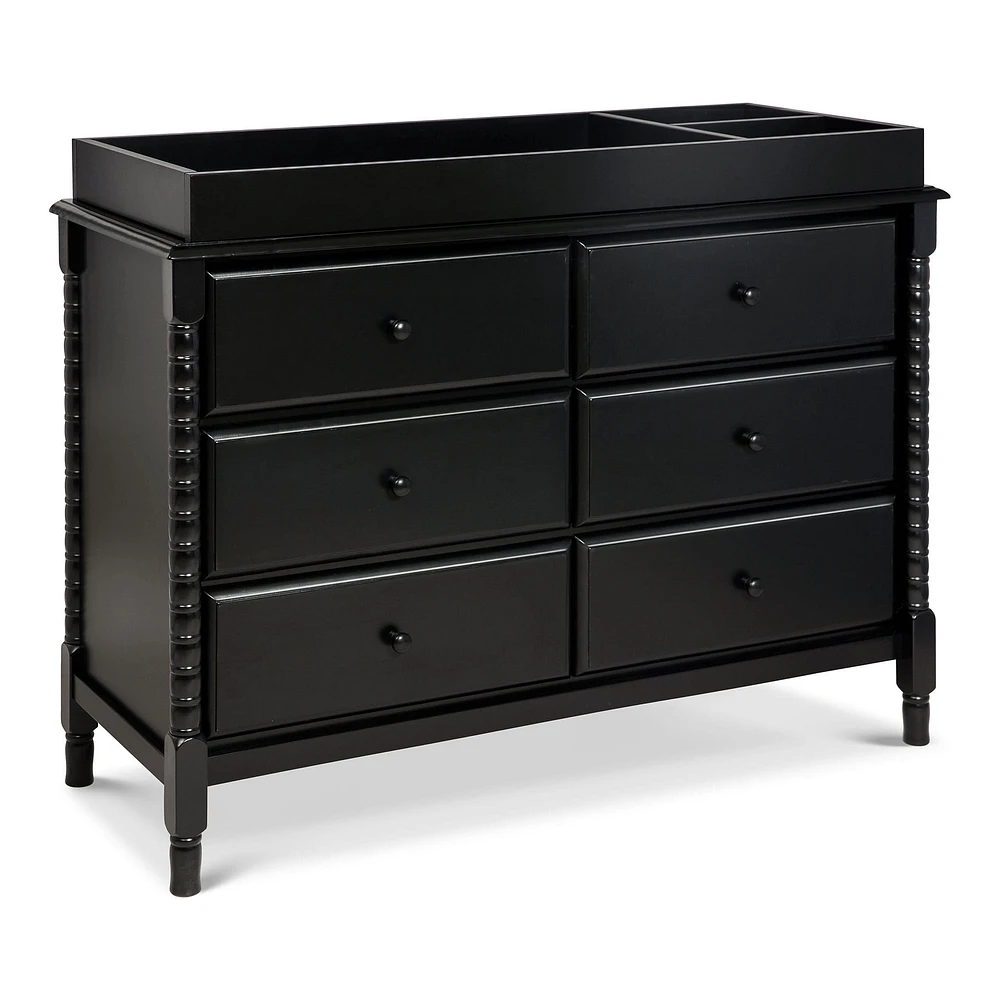 Jenny Lind Spindle 6-Drawer Dresser - Ebony