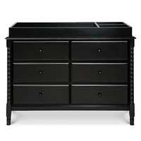 Jenny Lind Spindle 6-Drawer Dresser - Ebony