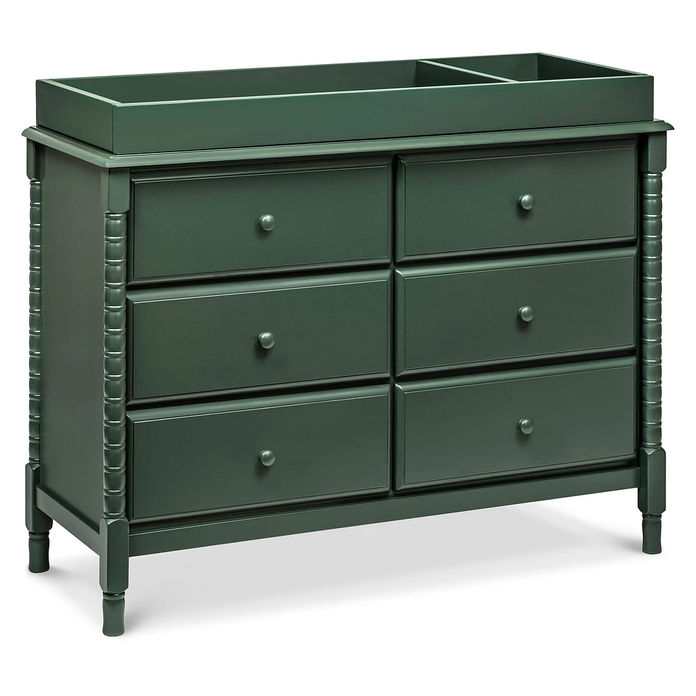 Commode 6 Tiroirs Jenny Lind Spindle - Vert