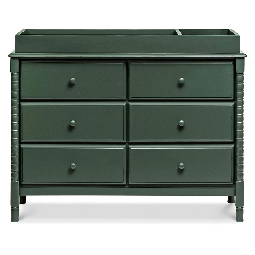 Commode 6 Tiroirs Jenny Lind Spindle - Vert
