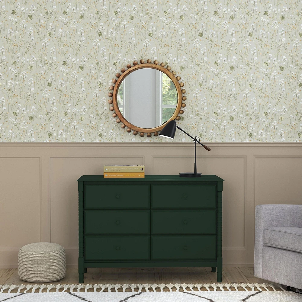 Commode 6 Tiroirs Jenny Lind Spindle - Vert
