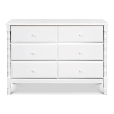 Jenny Lind Spindle 6-Drawer Dresser - White