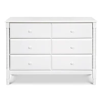 Jenny Lind Spindle 6-Drawer Dresser - White